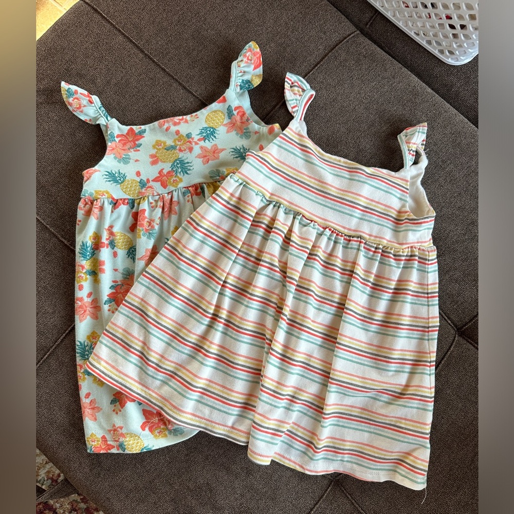 H&M Floral and Striped Knit Dresses Size 24M